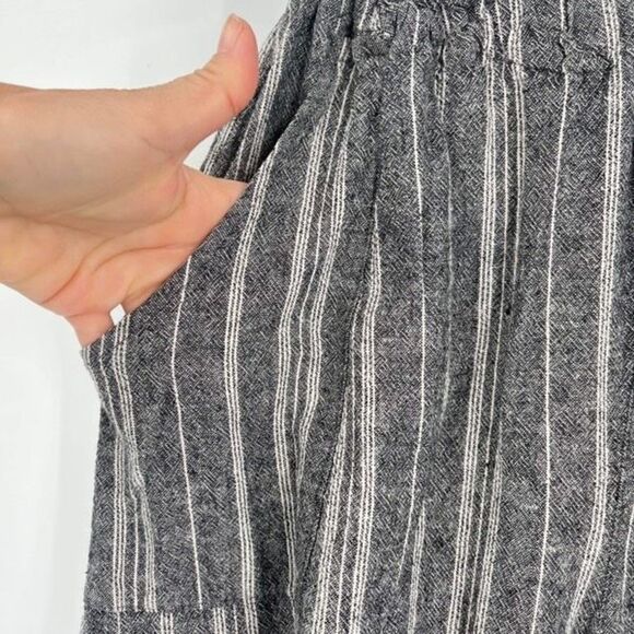 Women’s Flax LagenLook Barrel crop Pants Small Oversized Pull On Elastic Waist - Picture 7 of 11